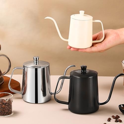 Pour Over Coffee Kettle,Long Narrow Spout,Coffee Carafe,Goose Neck Kettle,Stainless Steel Tea Kettle,Stovetop Portable Water Bottle 12OZ - Image 5