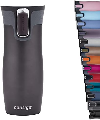 Contigo West Loop Autoseal Travel Mug, Stainless Steel Thermal Mug, Vacuum Flask, Leakproof Tumbler, Coffee Mug with BPA-Free Easy-Clean Lid by Contigo