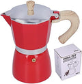 300ML Stovetop Espresso Maker Moka Pot Coffee Maker Coffee Pot Moka Maker Coffee Kettle for Gas Stove Ethanol Stove Electrothermal Furnace Home Kitchen (Red) by Unknown