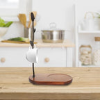 Wood Mug Bracket, Vintage Four Hook Coffee Cup Holder Stand - Image 6