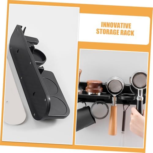 Black ABS Wall Mounted Coffee Tool Holder for 51mm Espresso Machines - Image 3