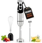 MEGAWISE 3-in-1 Hand Blender, Whisk, Milk Frother, 12-Speed Control by MEGAWISE