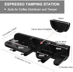 Espresso Tamper Holder Station Laelr Wall Mounted Coffee Station Organizer Coffee Distributor & Tamper 54mm/2.1'' Portafilter Storage Wall Shelf Espresso Accessories Organizer Rack for Bar Home Office - Image 2
