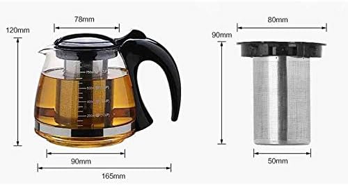 Tea Kettle,Teapot with Infuser Creative Design Glass Teapot 750ml, Fashion Glass Teapot for Tea Flower with Removable Steel Infuser Tea Kettle Teapot - Image 7