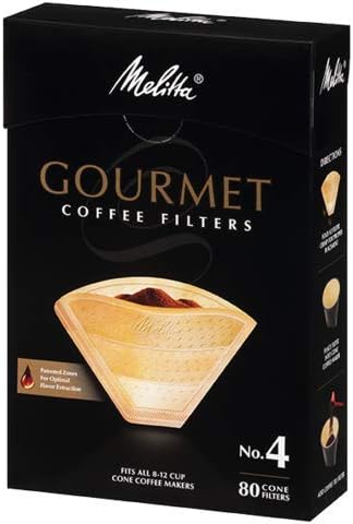 Melitta #4 Gourmet Cone Coffee Filters, Unbleached Natural Brown, 80 Count (Pack of 6) 480 Total Filters Count - Image 6