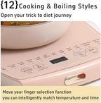 Health Pot Electric Kettle with Infuser,Smart Fruit Hot Tea Maker, Temperature Control and Tea Keep Warm, 12 Functional Procedures, 1.8 Liters of Capacity(pink) - Image 3