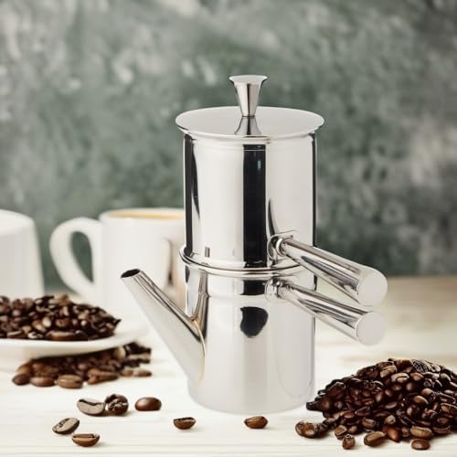 Ilsa Neapolitan Coffee Maker, Stainless Steel, Silver, 1-2 Cups - Image 5
