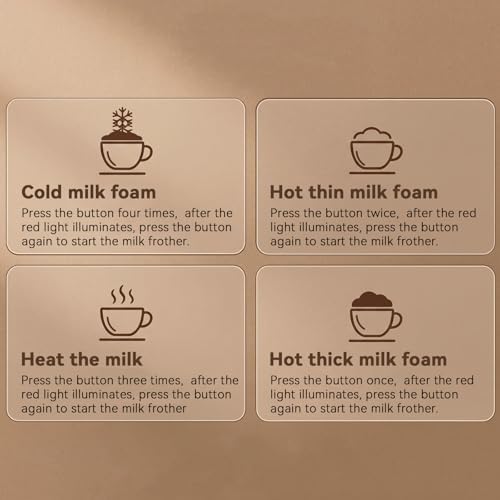 Electric Milk Frother and Steamer, 8.11oz/240ml Milk Steamer and Frother for Latte or Hot Chocolate, BPA Free, 4 Functions, Enjoy Perfect Milk Froth in 2 Min - Black - Image 6
