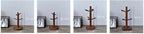 Cup Holder Cup Stand Ebony Wooden Nordic Style Mug Tree Holds 4 or 6 Cups Drains Cups Cup Storage Retro Cup Stand Cup Rack Space Saving Drying Coffee Cup Holder Kitchen Storage (Holds 6 Cups + Concav - Image 2
