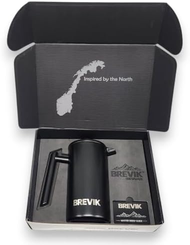 Brevik Insulated French Press Coffee Maker – 34 oz Double-Wall Stainless Steel Coffee Press, 1000ml, Matte Black, Gift-Ready Packaging - Image 2