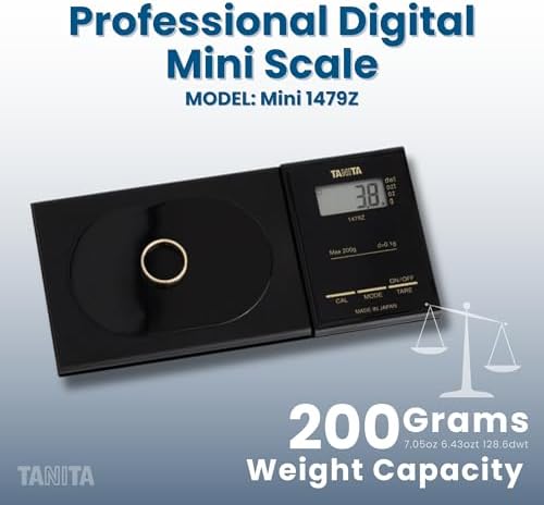 Tanita 1479Z Digital Milligram Scale – Japan Technology Accurate Pocket Jewelry Gram Scale with Smart Features for Cooking, Baking, Coffee, Espresso, Gold Testing, Nutritional Calculator, and Travel - Image 2