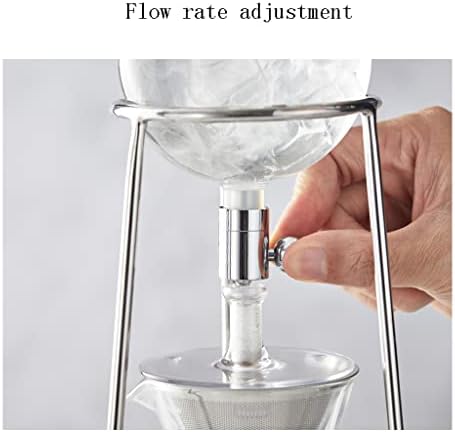 JITEM Cafetera Glass Ice Dripper Maker Manual Household Drip Coffee Hand-Brewed Cold Brew Pot with Filter Adjustable Water Flow Coffee Maker for Coffee or Tea - Image 3