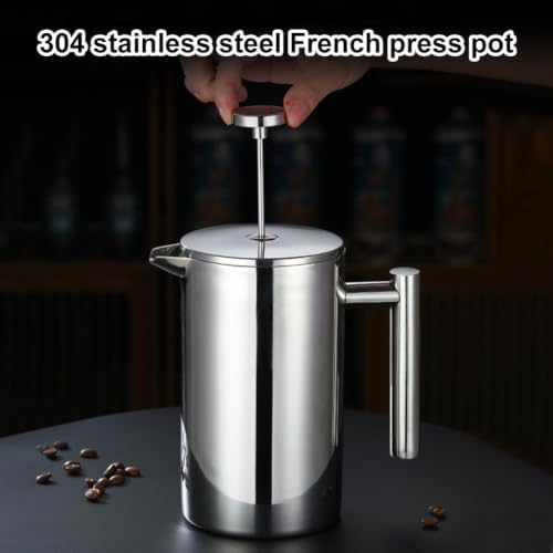 Stainless Steel French Press Coffee Maker 12/27/34oz Double Wall Portable - Image 3