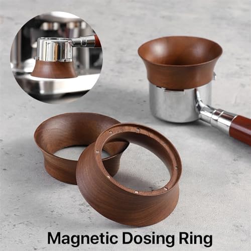 51/58mm Coffee Dosing Cup Walnut Wood Espresso Dosing Funnel Brewing Bowl Portafilter Dosing Ring Coffee Accessories Dosing Funnel 54mm(53mm) - Image 2