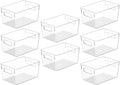 Clear Plastic Storage Bins, Pantry Organizers and Storage Containers Fridge Organizer Bins for Organizing Kitchen Cabinet Organizer Bin Bathroom Freezer Refrigerator Organization by CONTROLKITCHEN