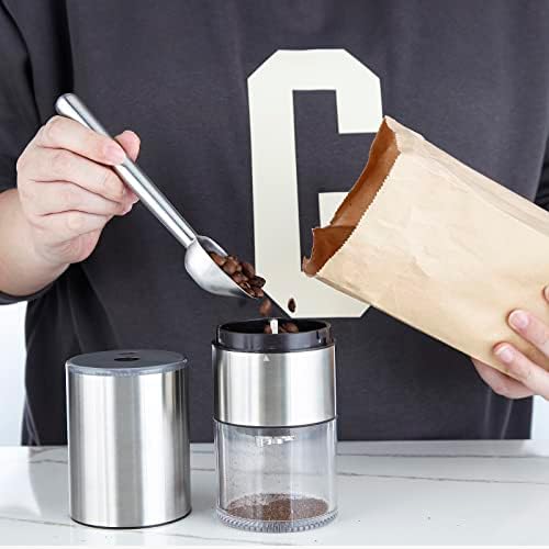 Easyworkz Stainless Steel Long Hollow Handle Coffee Scoop,7g Measuring Spoon, Brushed Silver, Bundled with Nando French Press 23 oz Double Wall Insulated Thermal Coffee Maker - Image 5
