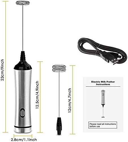Spring Whisk Electric Milk Frother Handheld Foamer Drink Mixer Two Speeds - Image 2