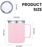 MEWAY Coffee Mug With Handle,Coffee Tumbler,Coffee Cup… (32, Pink) - Image 3