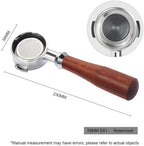 58mm Bottomless Coffee Portafilter For E61 Grouphead Espresso Machines Two-Ear Coffee Handle With Filter Basket Barista Tools filter basket(E61 Rosewood-E) - Image 2