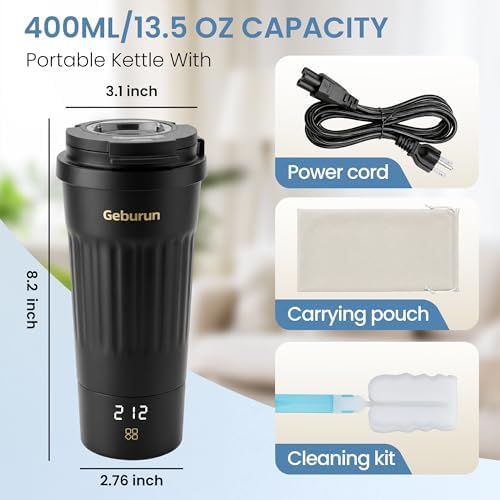 100-240V Travel Portable Electric Kettle 13.5oz 316SS 6 Temperature Control - Image 7