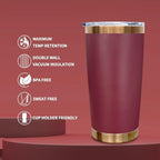 20 oz Tumbler Bulk Stainless Steel Tumblers with Lids and Straws Red - Image 3