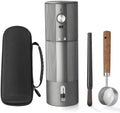 Portable Electric Burr Coffee Grinder, Stainless Steel Burrs,Grey by Unknown