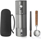 Portable Electric Burr Coffee Grinder, Stainless Steel Burrs,Grey by Unknown