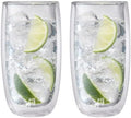 Zwilling J.A. Henckels 39500-120 Double Wall Glasses, 16.5 fl oz (470 ml), Set of 2, Tumbler, Highball, Heat Resistant, Double Wall Construction, Cup by Zwilling