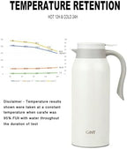 GiNT 51 Oz Stainless Steel Thermal Coffee Carafe, Double Walled Vacuum Insulated Flask, 12 Hour Heat Retention, 1.5 Liter Tea, Water, and Coffee Dispenser (Upgraded version White) - Image 6