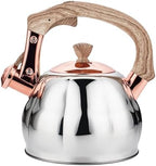 Stainless Steel Tea Kettle for Stove Top Teakettles Stovetop Whistling with Heat Proof Ergonomic Handle 2.5 Quart by Unknown