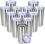 20 oz Tumbler Insulated Tumblers Stainless Steel Coffee Mug,SS 12PCS by Providethebestproducts