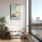Coffee Mug Still Life Oil Painting Canvas Wall Art, Latte Art Poster - Image 5