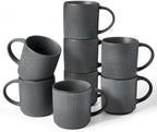 famiware Coffee Mug Set of 8, Star 12 oz Ceramic Mugs Cups Set with Handle by Famiware