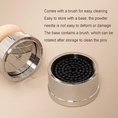 4-piece Espresso Tamper Set, 58mm Self-leveling Distributor, Wdt Tool, Calibrated Coffee Tamper, Magnetic Holder And Triangular Silicone Mat, For Espresso Portafilters White - Image 4