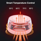 Buachois Mug Warmer, Smart Electric Coffee Heating Plate for Desk with 4 Temp Settings and Colorful Lights, Coffee Accessories for Milk, Tea, Candle, Ideal Gifts for Women Men (Pink) - Image 3
