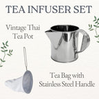 Stainless Steel Thai Tea Pot with Reusable Cloth Filter – Ground Tea Coffee Strainer for Thai Iced Tea, Teh Tarik pulled tea jug & Pour Over Brewing - Image 5
