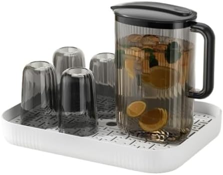 Water Pitcher 6-piece Household Simple Cold Kettle Large-Capacity Cold Kettle Transparent Water Cup Set Refrigerator Juice jug Water Jug by Unknown