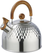 Phyllia Tea Kettle -2.5 L Whistling Tea Kettle for Stove Top Stainless Steel Tea Pot Stovetop Food Grade Water Kettle with folding Handle for Coffee Tea Milk Hot Water Kettle Pot -Silver by Phyllia
