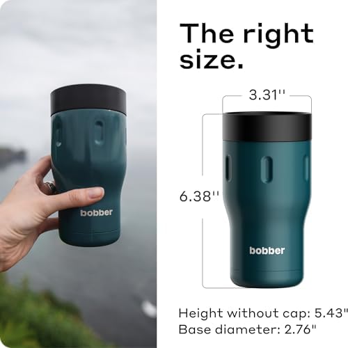 BOBBER 12 oz Stainless Steel Insulated Coffee Mug with Lid - 100% Spill-Proof Commuter Mug for Car Cup Holder - Keeps Hot for 6 Hours (Teal) - Image 6