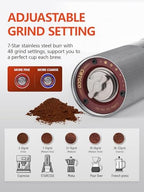 Portable Electric Coffee Grinder, Small and Quiet USB Rechargeable Espresso Grinder with Stainless Steel Blade, for Home, Camping, Car Travel Outdoor Use - Image 3