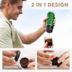 i Cafilas 2-in-1 Portable Espresso Maker For Nespresso Pod＆Ground,Green - Image 3