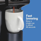 Hamilton Beach FlexBrew Trio 2-Way Coffee Maker, Compatible with K-Cup Pods or Grounds, Combo, Single Serve & Full 12c Pot, Black - Fast Brewing, Refurbished (R49934) - Image 3