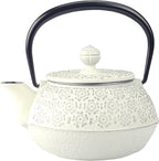 Iwachu 12605 Iwachu Teapot, 3 Type, Cherry Blossom, Silver/Hemp Color, 0.32 L (0.32 L), Enameled Inner, Nambu Ironware by Iwachu