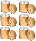 Kichvoe 6pcs Tea Tin Canisters with Airtight Double Lids, Metal Loose Leaf Tea Storage Containers, Small Kitchen Canisters for Coffee Sugar Candy, Rose Gold Matte by Kichvoe