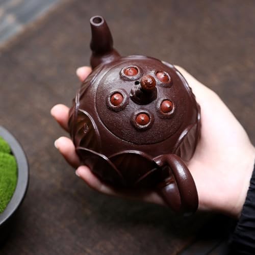 Tea Kettle Household Purple Sand Tea Maker Retro Step By Step Lotus Handmade Teapot Ceramic Tea Infuser - Image 5