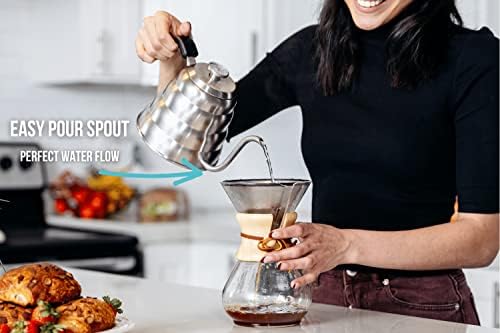 Barista Warrior French Press Coffee Maker & Gooseneck Kettle - Image 7