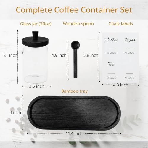 3-Pack 30oz Glass Coffee Container Set - Image 3