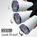 20 oz Tumbler Bulk Stainless Steel Tumblers with Lids and Straws White - Image 5