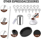 25PCS Espresso Accessories Kit 58mm Coffee Spring Tamper Set black - Image 6