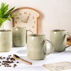 GBhome Large Coffee Mugs Set of 6, 18oz Handmade Ceramic Coffee Mugs Set with Gradient color for Latte/Tea/Beer/Hot Cocoa, Dishwasher & Microwave Safe, Khaki - Image 6